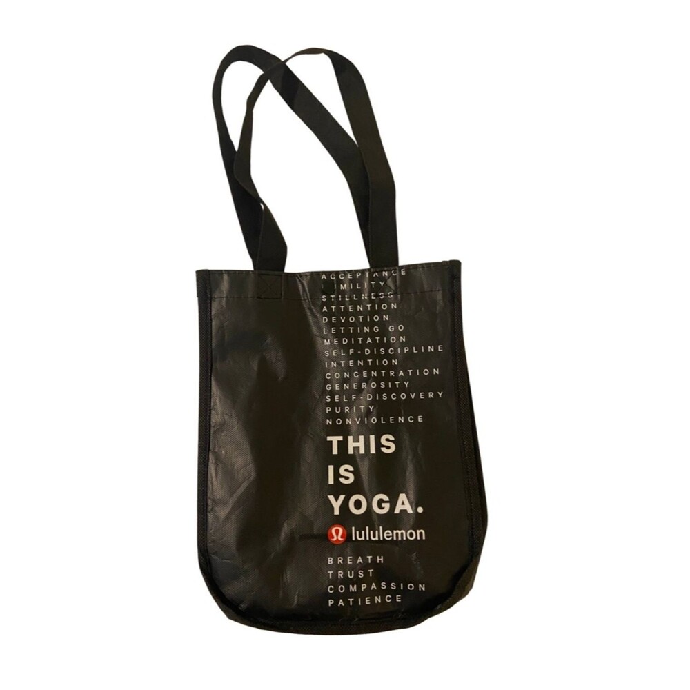 Lululemon “This Is Yoga” Reusable Tote Bag | Black | Small Shopper